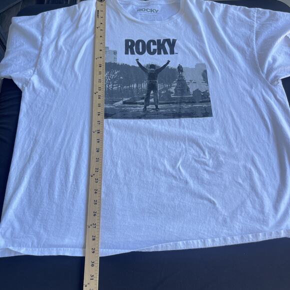 Rocky Shirt Mens 3XL White Classic Movie Philadelphia Steps Graphic Tee Boxing - Picture 8 of 9